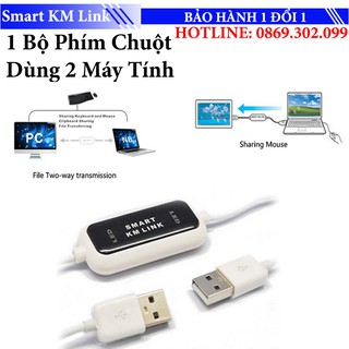 Giải Pháp thay thế KVM - Cáp USB Chuyển Đổi Dữ Liệu Kết Nối Máy Tính Với Máy Tính Đồng Bộ Bàn Phím Chuột Smart KM Link