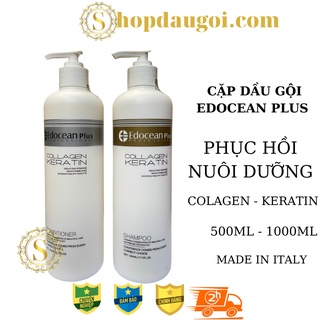 Dầu gội dầu xả keratin Edocean phục hồi tóc kích thích mọc tóc hương nước hoa siêu thơm