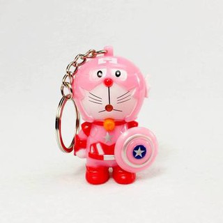 MÓC KHÓA DORAEMON MÀU HỒNG CÓ LED
