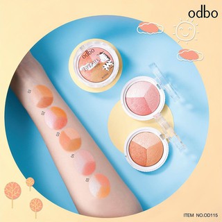[Auth Thái] Phấn Má Hồng Có Nhũ Odbo Tông Cam Gạch Joyful Blusher OD115 No.01 - Phấn Má Hồng Tông Cam Gạch