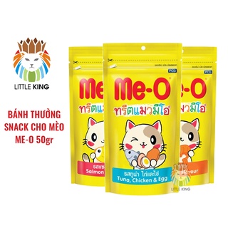 Bánh thưởng cho mèo Me-o gói 50gr, Snack cho mèo bổ sung dinh dưỡng Little King pet shop