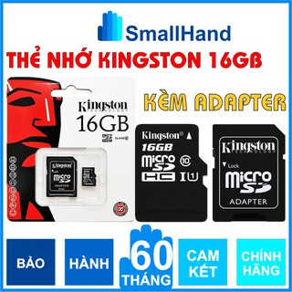 Thẻ nhớ Kingston 16GB Chính hãng – Bảo hành 5 năm – Kingston MicroSD Class10 – Kèm Adapter