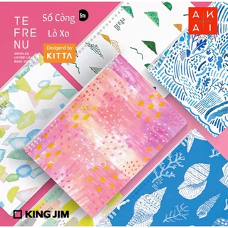 New Sổ còng lò xo thay giấy B5 King Jim TEFRENU KITTA ,sổ lò xo Kingjim màu mới 15 tờ B5 giấy 26 lỗ còng màu ngẫu nhiên