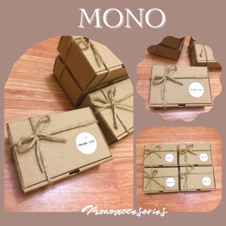 [Kèm dây buộc và tem] HỘP ĐỰNG QUÀ KRAFT, GÓI QUÀ KRAFT, HỘP QUÀ MONO ACCESSORIES