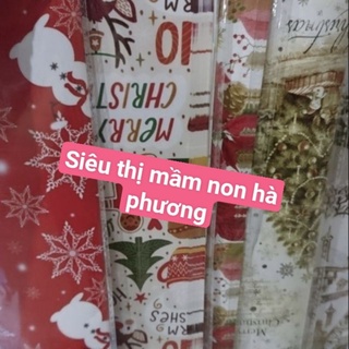 Set 10 tờ giấy gói quà hình bóng dày đẹp, giấy noel