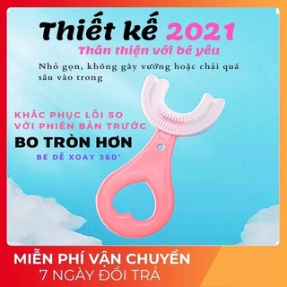Bàn chải chữ U, bàn chải silicon hình chữ U cao cấp cho bé