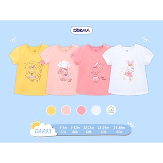 Áo cộc tay cài vai bé gái Dokma DA893 (Sz 9-36m)