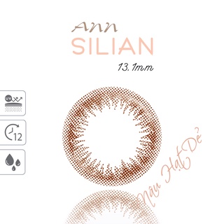 [𝟱 𝗰𝗮̣̆𝗽] Lens Mắt 1 Ngày ANN365 Màu Nâu Hạt Dẻ Ann Silian Full Box (5 cặp)