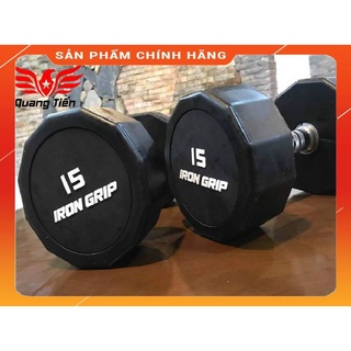 Tạ tay bọc cao su Iron Grip 15 kg (1 chiếc)
