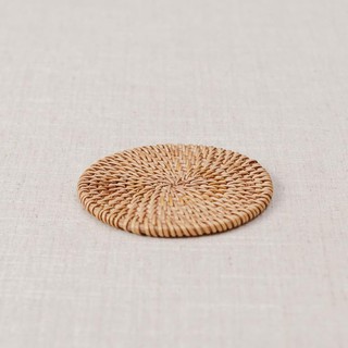 Miếng lót cốc hình tròn bằng mây guột, Kích thước 10cm