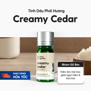 Tinh Dầu Phối Hương Creamy Cedar (Gỗ Béo) Xông Thơm Phòng, Làm Nến Thơm Thiên Nhiên Heny Garden 10mL