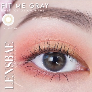 lens mắt cận xám gray pha nâu brown tự nhiên kính áp tròng Hàn Quốc FIT ME GRAY DABAE