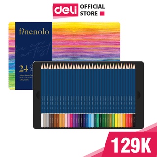 Bút chì màu cao cấp phiên bản mới Deli - Chất liệu gỗ an toàn thích hợp cho vẽ chuyên nghiệp, thiết kế, phác họa