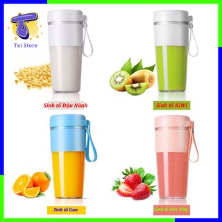 Máy Xay Sinh Tố Cầm Tay Mini 4 Lưỡi MX04 - Xay hoa quả, đá, thịt Đa Năng - Tei Store