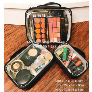 Bộ 3 Túi Trang Điểm Vải Trong Suốt