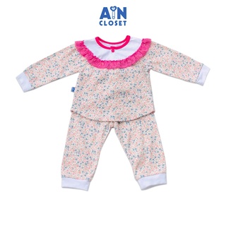 [Mã BMBAU50 giảm 7% đơn 99K] Bộ quần áo dài bé gái họa tiết Hoa nhí hồng xanh thun cotton - AICDBGNH0K7G - AIN Closet