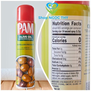 Dầu xịt ăn kiêng 0 calo PAM Olive chính hãng 7oz 227gr