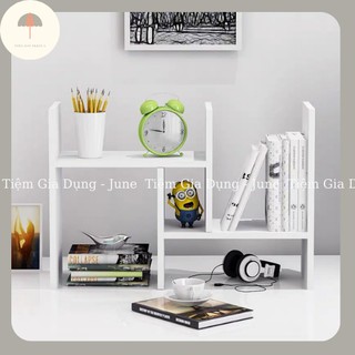 Miễn Ship Kệ sách gỗ để bàn lắp ghép đa năng, giá sách để bàn tiện lợi giá rẻ gỗ MDF chống mối mọt