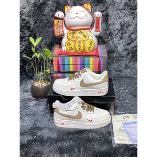 [FullBox+Ảnh Thật] Giày Sneaker AF1 trắng vệt nâu cao cấp hàng trung
