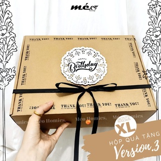Hộp quà lớn tặng sinh nhật VERSION.4 phong cách Vintage tặng người yêu người thân bạn bè hộp đựng quần áo, túi xách,giày