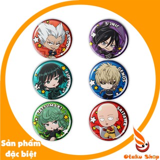 SET 6 CÁI huy hiệu Anime OnePunch Man -Thánh Phồng Tôm Phần hay Cú Đấm Hủy Diệt