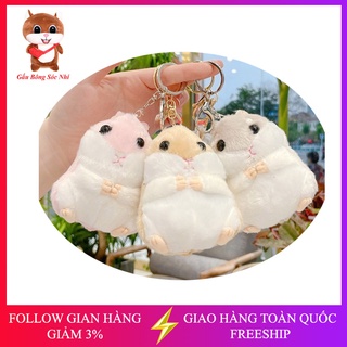 Móc khóa gấu bông Chuột Hamster treo balo, túi xách, điện thoại