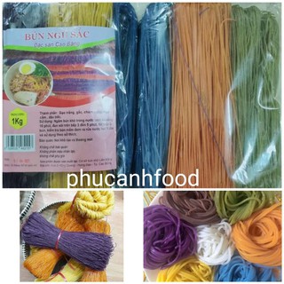 1kg Mì bún ngũ sắc đặc sản Cao Bằng gồm ngô gấc đậu biếc chùm ngây bún lứt đỏ siêu ngon eatclean&amp;healthy.