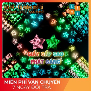 [Mẫu Mới] Giấy gấp sao phát sáng trong đêm bằng huỳnh quang - Origami Light Paper 210 PCS 10 Kiểu