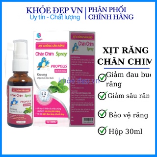 Xịt chống sâu răng Chân chim Spray - giảm đau răng , ê buốt (Lọ 30ml )