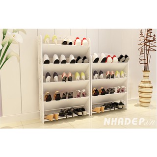 Kệ Dép Chất Liệu Gỗ Nhựa Picomat Không Thấm Nước - Lau Chùi Dễ Dàng
