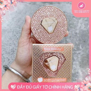 <THẬT 100%> Phấn nén 2 tầng Kiss Beauty hương đào