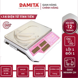 Cân điện tử tính tiền siêu thị tích hợp đa năng chống nước cao cấp tự động tính tiền 2 mặt cân bảo hành 12 tháng