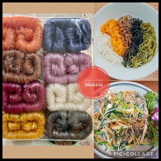 1kg Mỳ Chũ rau củ Bắc Giang Ankly Xanh gói 8 vắt 8 vị (mỳ gạo Chũ rau củ), mì gạo Chũ rau củ