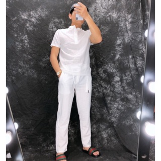 [Xả Hàng Xịn] Bộ Đũi Nam Set Đũi Quần Dài Đũi Áo Đũi Ngắn  , Quần Short + Áo Cộc Chất Mát Nhẹ Như Không 2020 - atbshop