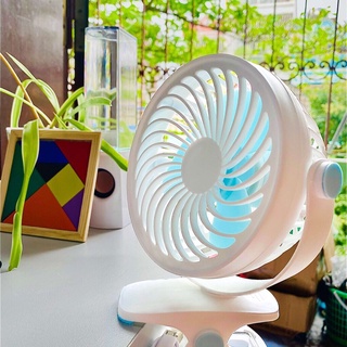 Quạt kẹp xe đẩy cho bé,Kẹp Bàn gió siêu mát 3 cấp độ-Xoay 720 độ-Dùng pin 2000mAh-Usb