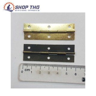 Bản lề giả cổ chữ nhật 59x20mm màu đồng sẫm ,màu vàng
