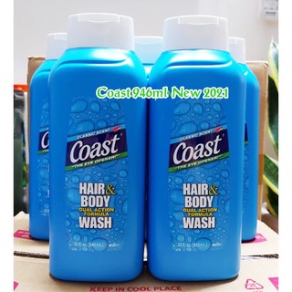 Sữa Tắm Gội 2 Trong 1 Dành Cho Nam Coast Hair &amp; Body Wash mẫu mới