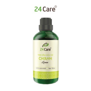 Tinh dầu chanh nguyên chất 24Care - kháng khuẩn, thơm mát, dễ chịu 100ml