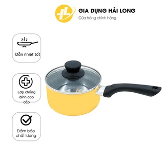 Nồi nấu bột cho bé có chống dính vân đá, có nắp kính cường lực IKONIC IK6814 - Bảo hành 1 đổi 1