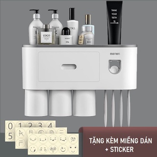 Kệ Phòng Tắm Thông Minh OENON Chính Hãng, Bộ Nhả Kem Đánh Răng Tự Động Cao Cấp