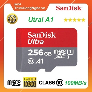 Thẻ nhớ MicroSDXC 256GB SanDisk Ultra A1 Class 10 100MB/s (Đỏ)