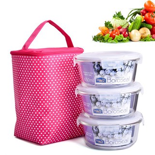 Bộ 3 hộp thủy tinh LocknLock 650ml