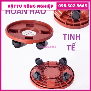 Kệ để chậu cây cảnh có bánh xe đường kính 40cm, Giá để chậu hoa bằng nhựa dễ dàng di chuyển, tiện lợi