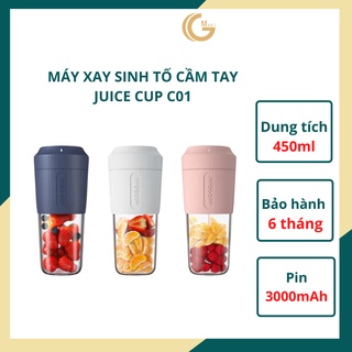 Máy xay sinh tố cầm tay/ Máy xay đa năng Juice Cup JC01 dung tích 350ml pin 3000maH