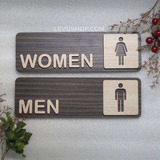 [Mã LIFEXANH03 giảm 10% đơn 500K] Bộ 2 bảng gỗ Toilet Men Women dán cửa trang trí nhà vệ sinh Nam Nữ LEVU-TL18
