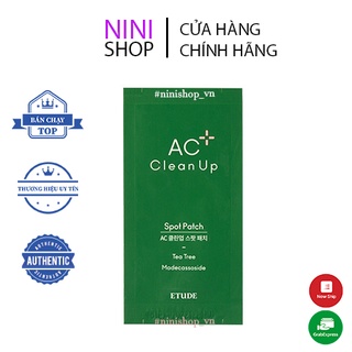 Miếng dán giảm mụn giảm sưng viêm Etude House AC Clean Up Spot Patch - 1 Tờ 12 Miếng - ninishop