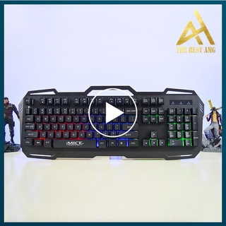 Bàn Phím Máy Tính Gaming Keycap Xuyên Led IMICE AK400 Bàn Phím Giả Cơ Laptop Có Dây Keyboard Chơi Game