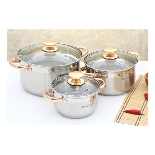 Bộ Nồi Inox 5 Đáy - Sunhouse SH781, bao bì không đẹp
