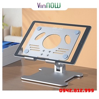 Giá đỡ máy tính bảng, iPad, tablet từ 7 inch - 12,9 inch cao cấp, hợp kim nhôm sang trọng cứng cáp xoay khớp 180 độ.
