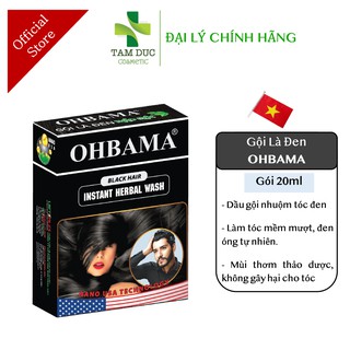 [Mẫu mới] Dầu gội nhuộm tóc GỘI LÀ ĐEN OHBAMA / OBAMA [Gói 20ml]